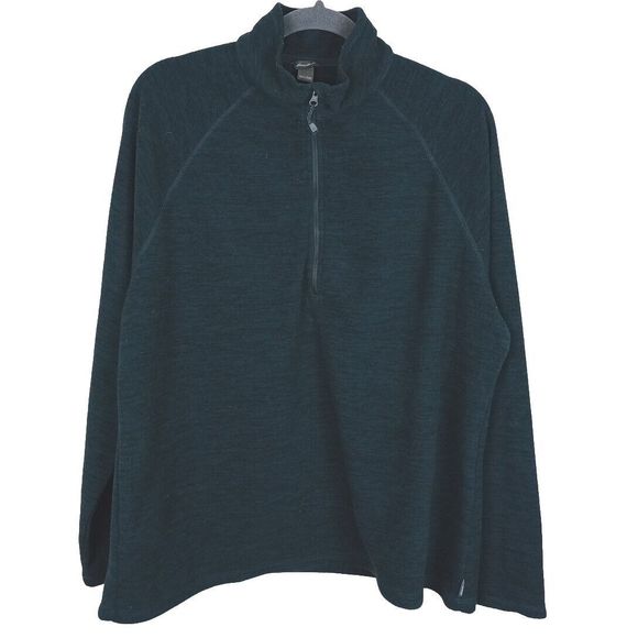 Eddie Bauer Fleece Pullover Shirt Jacket Womens XXL Venture Heather Green - Picture 2 of 8